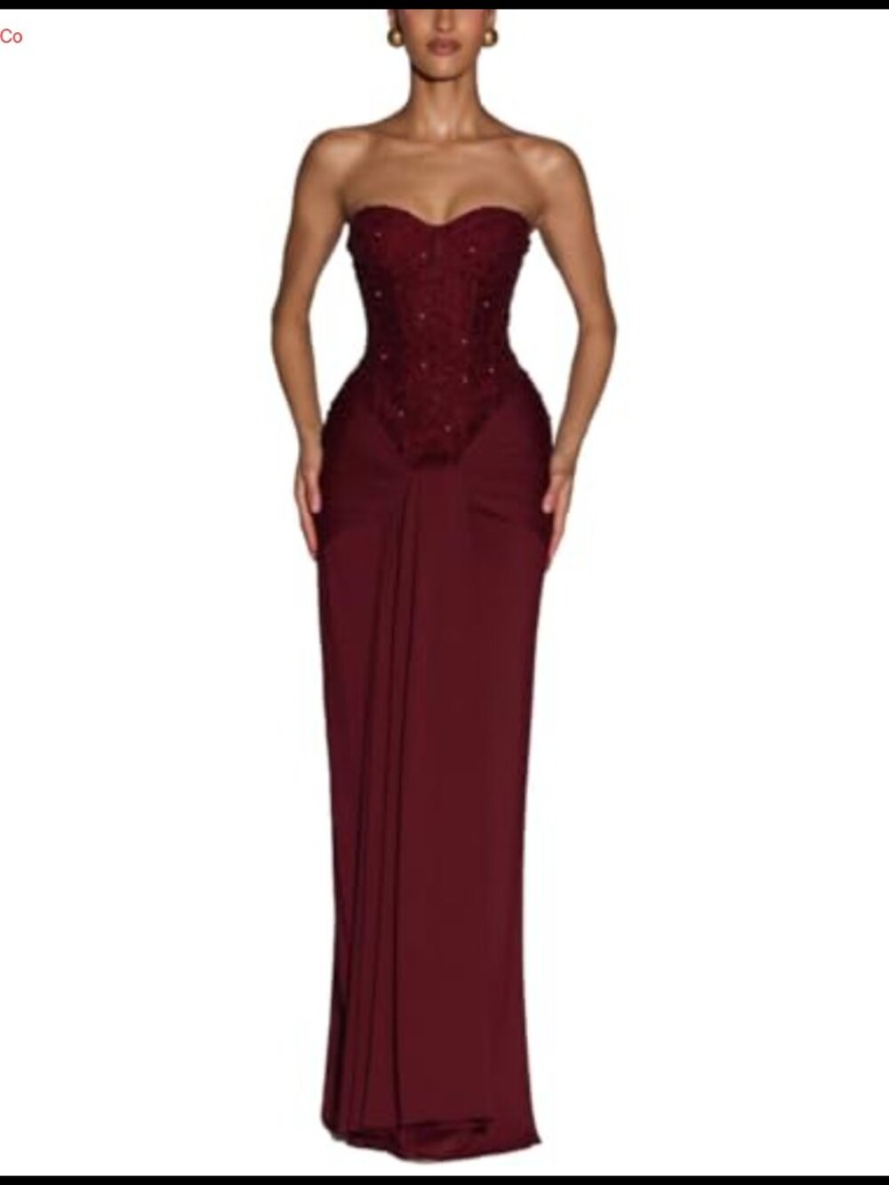 Strapless Corset Mermaid Maxi Dress Wedding Guest Formal Tube Bodycon Zip Back
